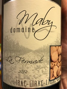 Domaine Maby  La Fermade Rouge 2012